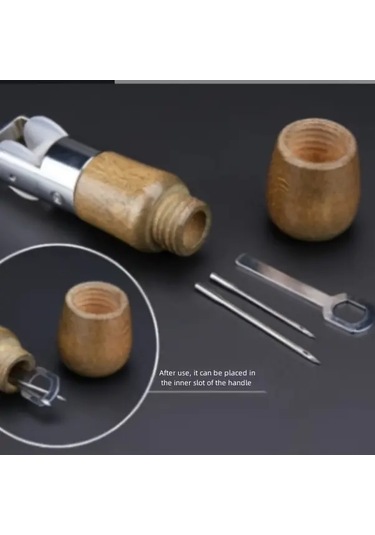 Chuangyinshop 1set Profesyonel Deri Dikiş Biz Seti Ahşap Saplı Dıy Tamir Kiti