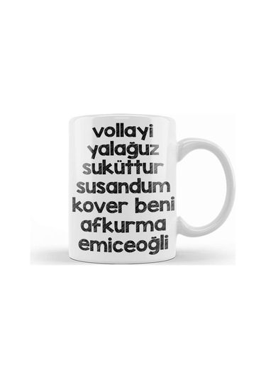 Karadeniz Sözleri Afkurma Emiceoğli Kupa Bardak Porselen Karışık