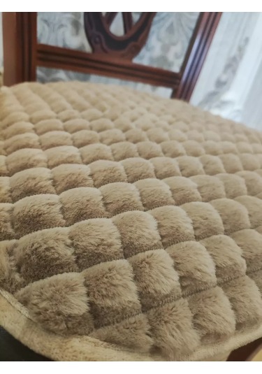 Burush Sandalye İçin 50x50 Cm Pofuduk Yastık, Bağcıklı Yapılmış 211694792 Kahverengi