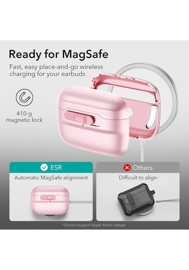 Apple AirPods Uyumlu Pro/pro 2 Halolock Magsafe Pulse Flicklock Kılıf Yeşil Yeşil