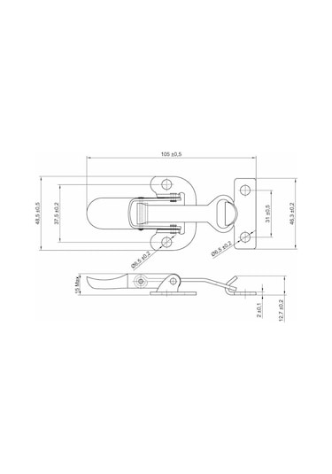 4 Adet Kaput Gergi Mandalı  Kovan Kilidi Sandık Klipsi 41-001