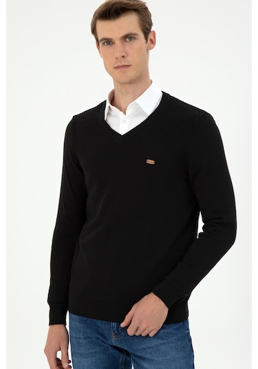 U.s. Polo Assn. Erkek Siyah Kazak /triko 50297063-vr046 Siyah