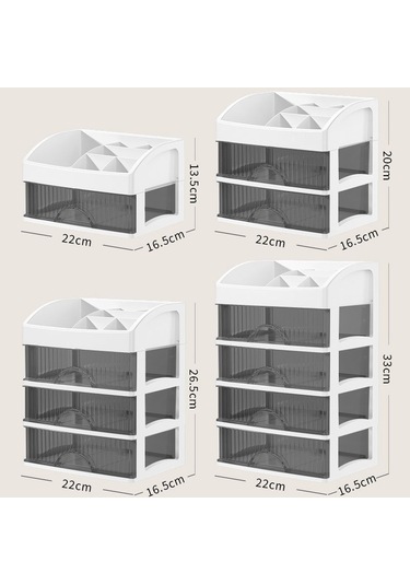 Sones Masaüstü Çekmece Düzenleyici Çok Katmanlı Kozmetik Mücevher Kutusu Kırtasiye Çok İşlevli Düzenleyici, Stil: 5 Katmanlı Beyaz Çekmece Beyaz