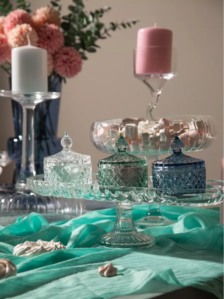 Lefard Dıamant Şekerlik 150 Ml Kapaklı Cam 178969494