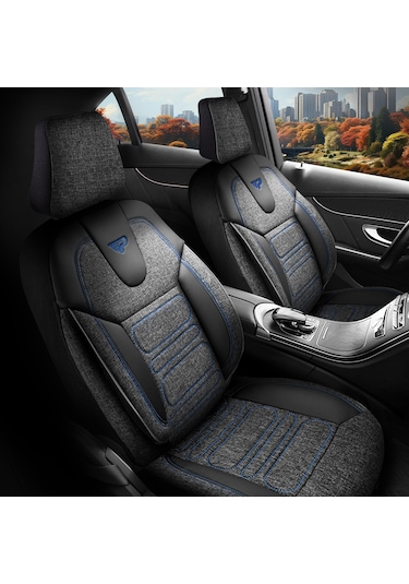 Panda Atlanta Serisi Keten Kumaş Oto Koltuk Kılıfı - Tam Set