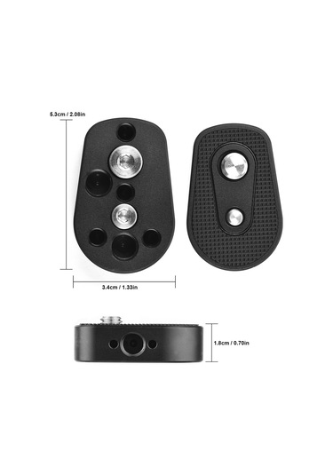 Singree "djı Ronin S/sc İçin Dayanıklı Alüminyum Alt Montaj Plakası - 1/4 & 3/8 Vida Delikli"