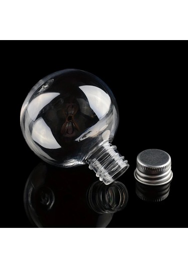 Willowhaven 25 Adet Şeffaf Plastik Kapaklı Alüminyum Şişe 150ml Parti İçecek Konteyneri