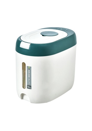 Sones Mutfak Kapalı Nem Toz Geçirmez Depolama Pirinç Kovası, Renk: Yeşil 10kg