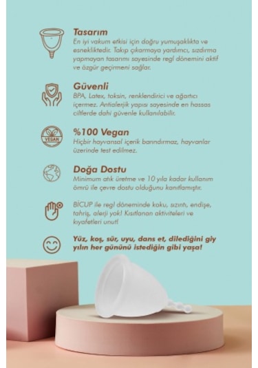 Bicup Regl Kabı Medium + Saklama Kesesi + Sterilizasyon Kutusu
