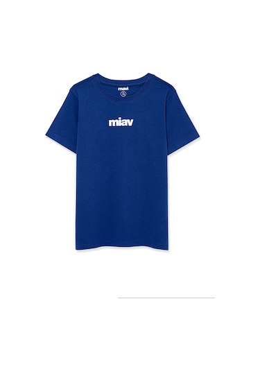 Mavi - Miav Baskılı Lacivert Tişört 6633270722 Mavi