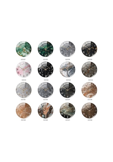 Novahub Modern Mermer Saat - Sessiz Çalışma Şık Dekorasyon, Dayanıklı Malzeme, Siyah Siyah