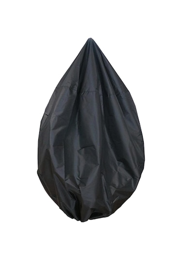 Suntek Veranda Asılı Yumurta Sandalye Kılıfı Bahçe Hava Siyah Çap 121cm