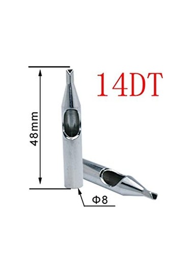14 Dt L316 Paslanmaz Çelik İğne Ucu - Tattoo Çelik Uç