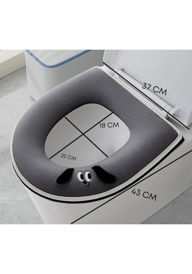Shalabelle Tuvalet İçin Yumuşak Oturma Kılıfı 371627602 Koyu Gri