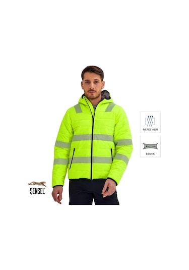 Şensel Reflektörlü Kapitoneli Mont Fosforlu Sarı 61E1166 Fosforlu Sarı