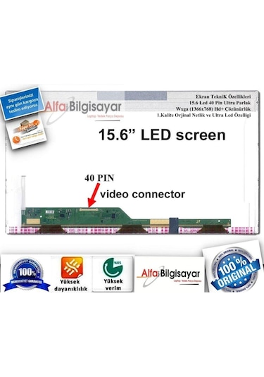 Laptopyedekparca Lenovo Uyumlu Essential G580 Lcd Panel Led Ekran 15.6" Laptop Ekranı Or