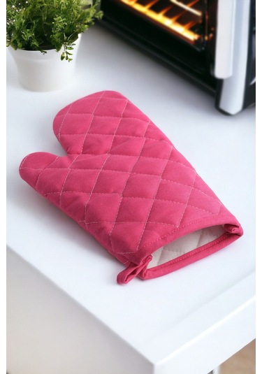 Yanmaz Ve Isıya Dayanıklı Fırın Eldiveni 2 Eldiven Fuşya