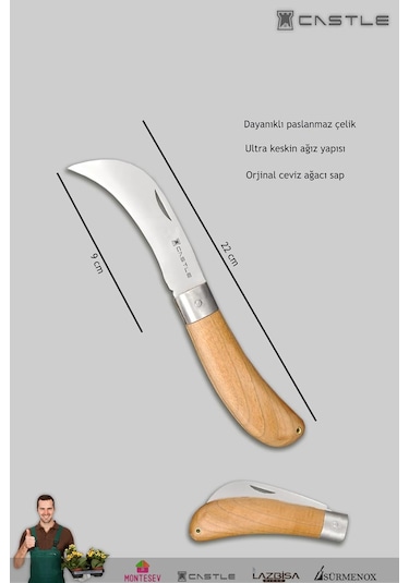 Budama Seti 2'li Budama Testeresi Budama Çakısı Aşı Çakısı Bıçağı