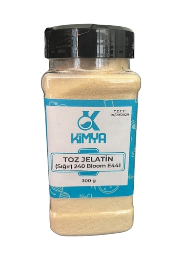 Jelatin Toz E441 300 Gr - Food Grade Sığır Jelatini 240bloom -