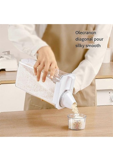 Ev İçin Mühürlü Tahıl Saklama Kutusu, Mutfak Saklama İçin Şeffaf Pirinç Kabı, Makarna Kabı, 18 -