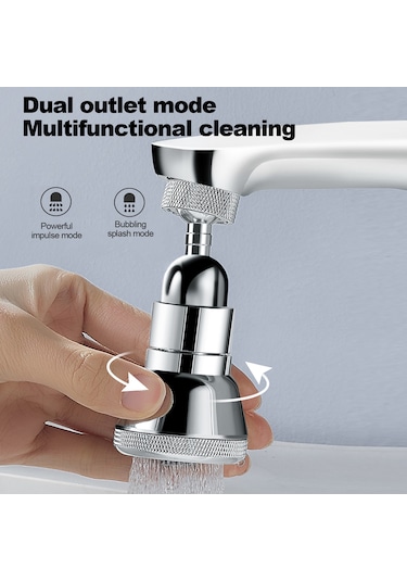 Geeksen Evrensel 720 Dönebilen Musluk Filtre Başlığı Mutfak Banyo Duşu Ve Su Tasarruflu Musluğu Değiştirmek İçin, 2 Mod Ayarı Gümüş Geeksen Evrensel 720 Dönebilen Musluk Filtre Başlığı Mutfak Banyo Duşu Ve Su Tasarruflu Musluğu Değiştirmek İçin, 2 Mod Ayarı Gümüş