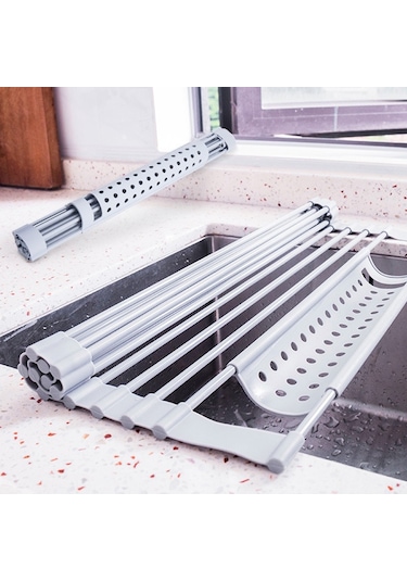 Sones 52 X 33cm Gri Mutfak Silikon Drenaj Rafı Lavabo Drenaj Rafı Diğer