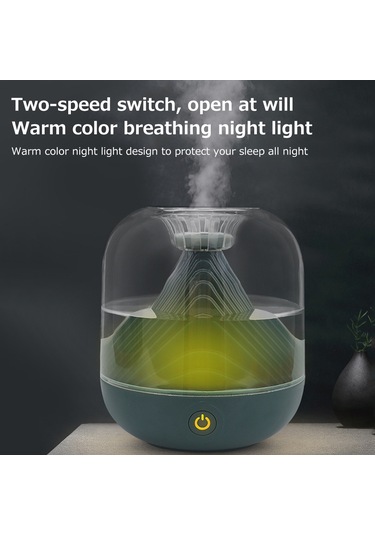 Tenfowee Beyaz Evcil Usb Şarjlı 700ml Hava Nemlendirici - Odalar İçin Stüdyo Tipi Ambiyans Lambalı Hava Temizleyici