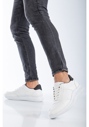 Fokus Günlük Ortopedik Erkek Sneaker Spor Ayakkabı Beyaz