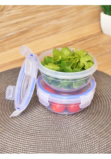 Gds Comfort 400 Ml Yuvarlak Plastik Gıda Saklama Kapları Seti, 2 Ad 326898534 Beyaz