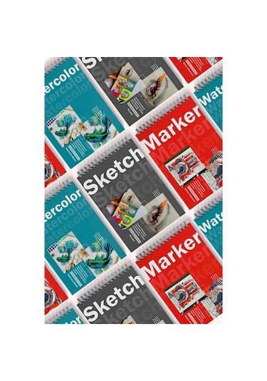 Eskiz Defteri Sketch Book A4 110gr, Sert Kapak Resim Defteri Premium Resim Defteri
