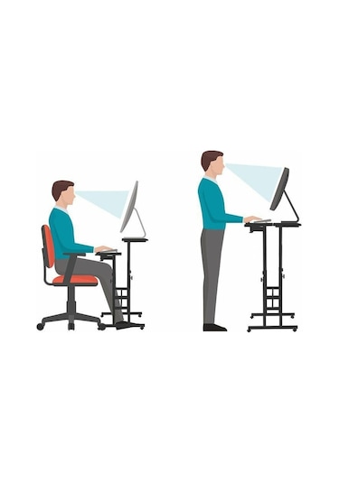 Sekizincicaddedizayn Yükseklik Ayarlı Bilgisayar/Laptop Ve Çalışma Masası -Ceviz 80X60 Ceviz