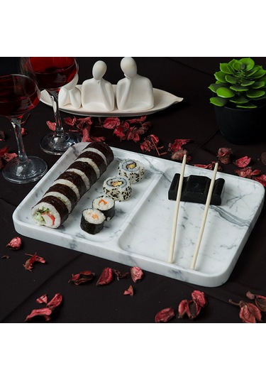 Atarashi Mermer Suşi Tabağı 1 Adet