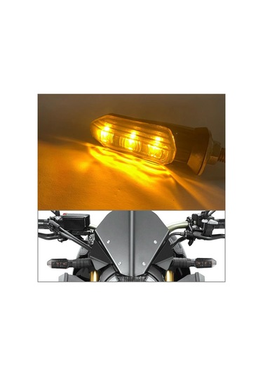 4 Adet Mk-200 3led Vurgu Motosiklet Dönüş Sinyali Işığı Siyah