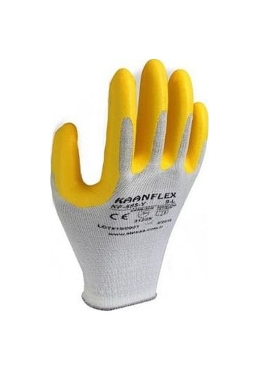 KF-999-Y Pamuk Nitril İş Eldiveni No:9 (5 Adedi)