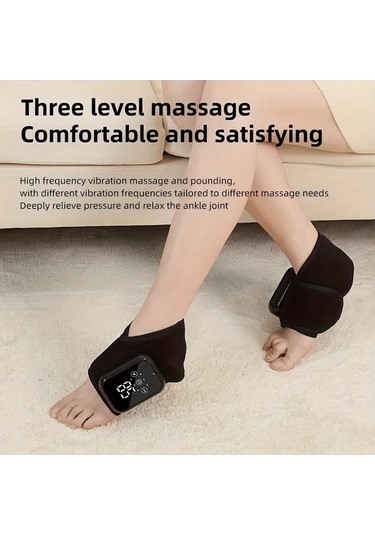 Fochsia Isıtmalı Masaj Aleti 2 Paket Siyah Ayak Bileği Rahatlatıcı Üç Masaj Modu Ayarlanabilir Sıcaklık Usb Lcd Ekran Taşınabilir Tasarım Altın
