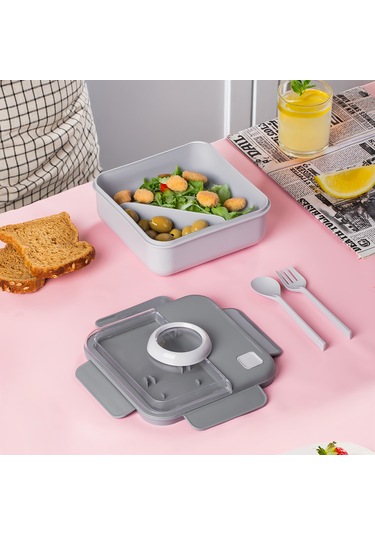 Porsima L-00927 Kaşık Çatallı Lunch Box Sefer Tası Saklma Kabı