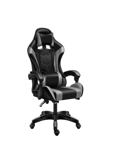 Gri Desen Oyuncu Koltuğu Çok Fonksiyonlu Oyun Sandalyesi Deri