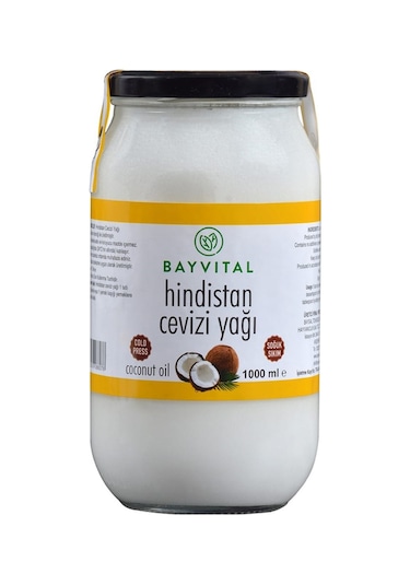 Bayvital Soğuk Sıkım Hindistan Cevizi Yağı 1 L