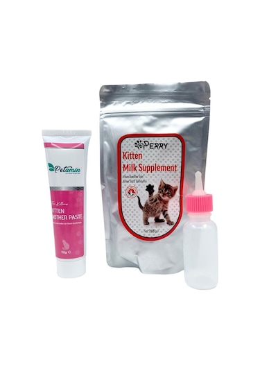 Perry Yavru Kediler İçin Süt Tozu + Multivitamin + Biberon 60 ML