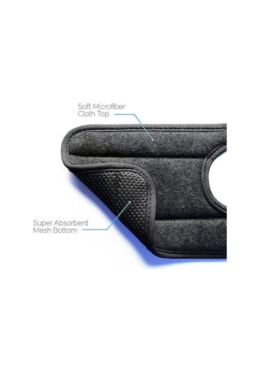 Yaozixa Mutfak Lavabo Sulu Kaçırma Engelleyici, 4 Adet Mikrofiber Su Emici Ped, 14x37 Cm, Anti Kayma, Ev/banyo/rv Kullanıma Uygun