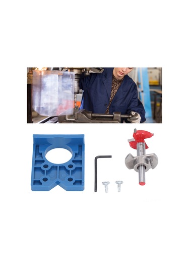 Tenfowee 35mm Pervaz Delme Rehberi Seti - Ahşap, Kapı, Pencere Ve Mobilya İçin Hassas Delme Aracı Sementli Karbür + Abs Malzeme