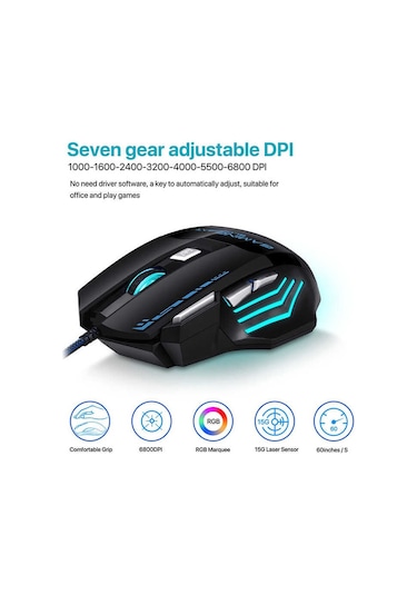 Gaming Bloodbat GM02 Kablolu RGB Oyuncu Mouse