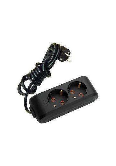 Viko Multi-Let 2 li Kablolu Priz 1 MT Siyah