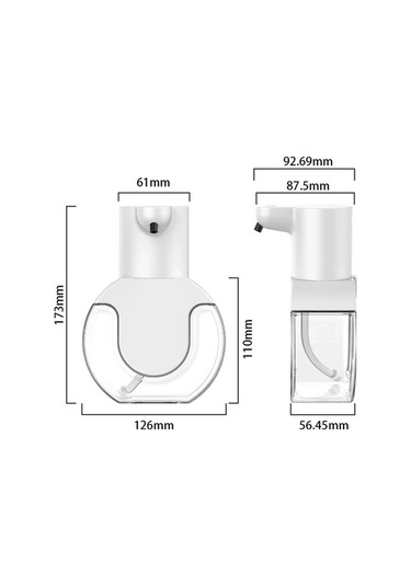 Ulzyvf Otomatik Endüktif Köpük Sabunluk Fotoselli Beyaz Telefon Yıkama Beyaz