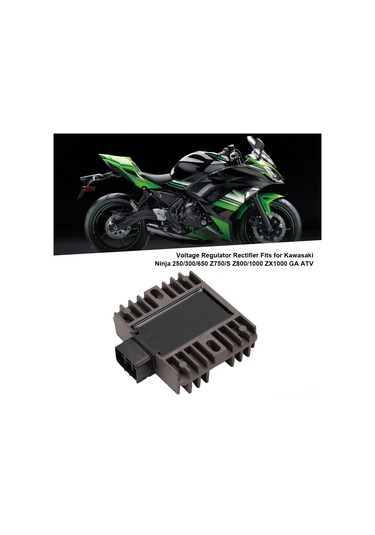 Lemestar Kawasaki Ninja 250/300/650 Z750/s Z800/1000 Zx1000 Ga Atv İçin Akü Aşırı Şarjı Engelleyen, Soğutma Kanatlıklı Aluminyum Voltaj Regülatörü Redaktörü