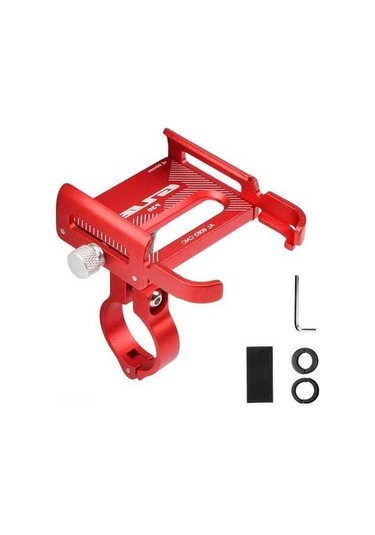 Besthome1 Gub P30 Bisiklet Ve Motosiklet İçin 360 Dönenebilen Alüminyum Telefon Tutucu Kırmızı Kırmızı