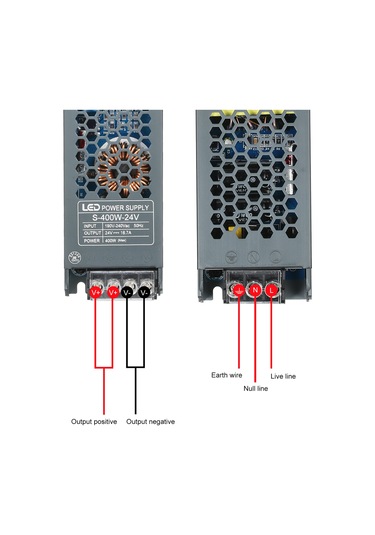 Yifomall 24v 400w Led Şerit Girişimi: Alüminyum Kasa Ac/dc Dönüştürücü, Işık Kutusu Ve Lineer Işık İçin Güvenli Besleme Kaynağı
