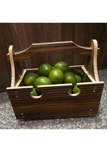 Xiaaokeji Ahşap Dış Mekan Katlanır Piknik Masası, Dönüştürülebilir Depolama Ahşap Sepet Kahverengi