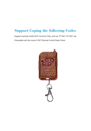 Springsun Ak02 433mhz Akıllı Kopyalama Kumanda, 4 Tuşlu, 1527/2260 Kod Desteği, Elektrikli Pencereler/kapılar İçin, 50-100m Mesafe, 12v Pil Dahil