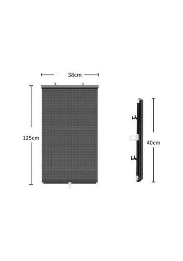 Novahub 58x125 Cm Siyah Desenli Güneşlik Stor Perde, Işık Kontrolü Ve Konfor İçin Mükemmel